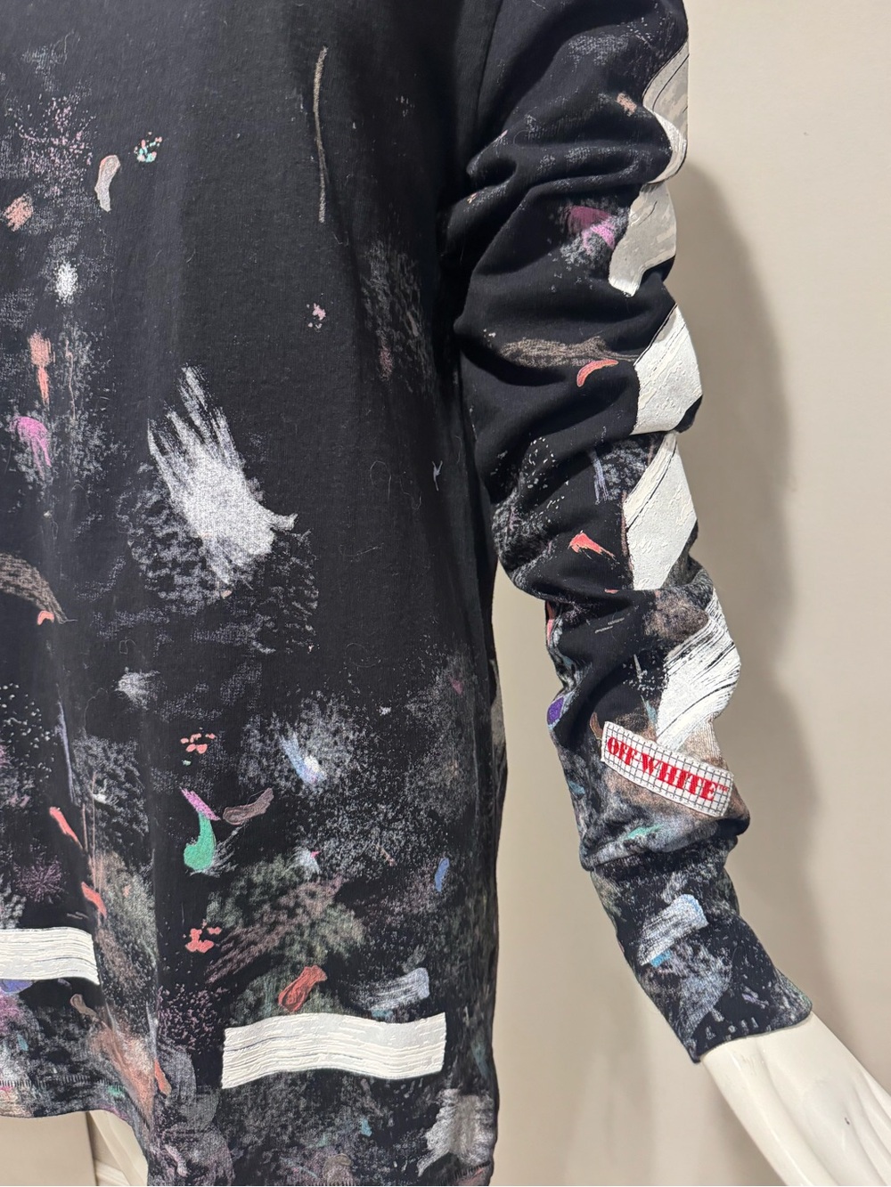 Off-White Galaxy Brushed Arrows Long Sleeve Tee FW17 Virgil Abloh S - Picture 14 of 14